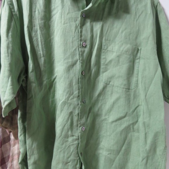 Men's Linen Shirt Lot, VTG, sz L  631 - Picture 6 of 14
